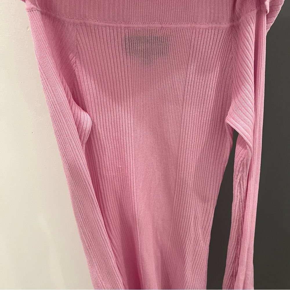 NEW SER.O.YA Mini Dress Pink Knit Galli Off Shoulder Long Sleeve size M - Picture 5 of 10